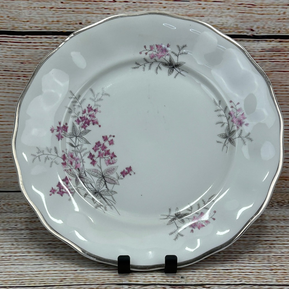 Favolina Karolina Jarolina Poland China Dinner Plate‎ Silver Scalloped 3879 4